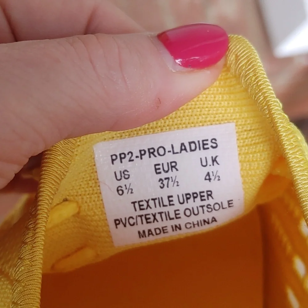 Pony PP2-Pro Vibrant Yellow Knit Athletic Shoes Size 6.5 (1161)